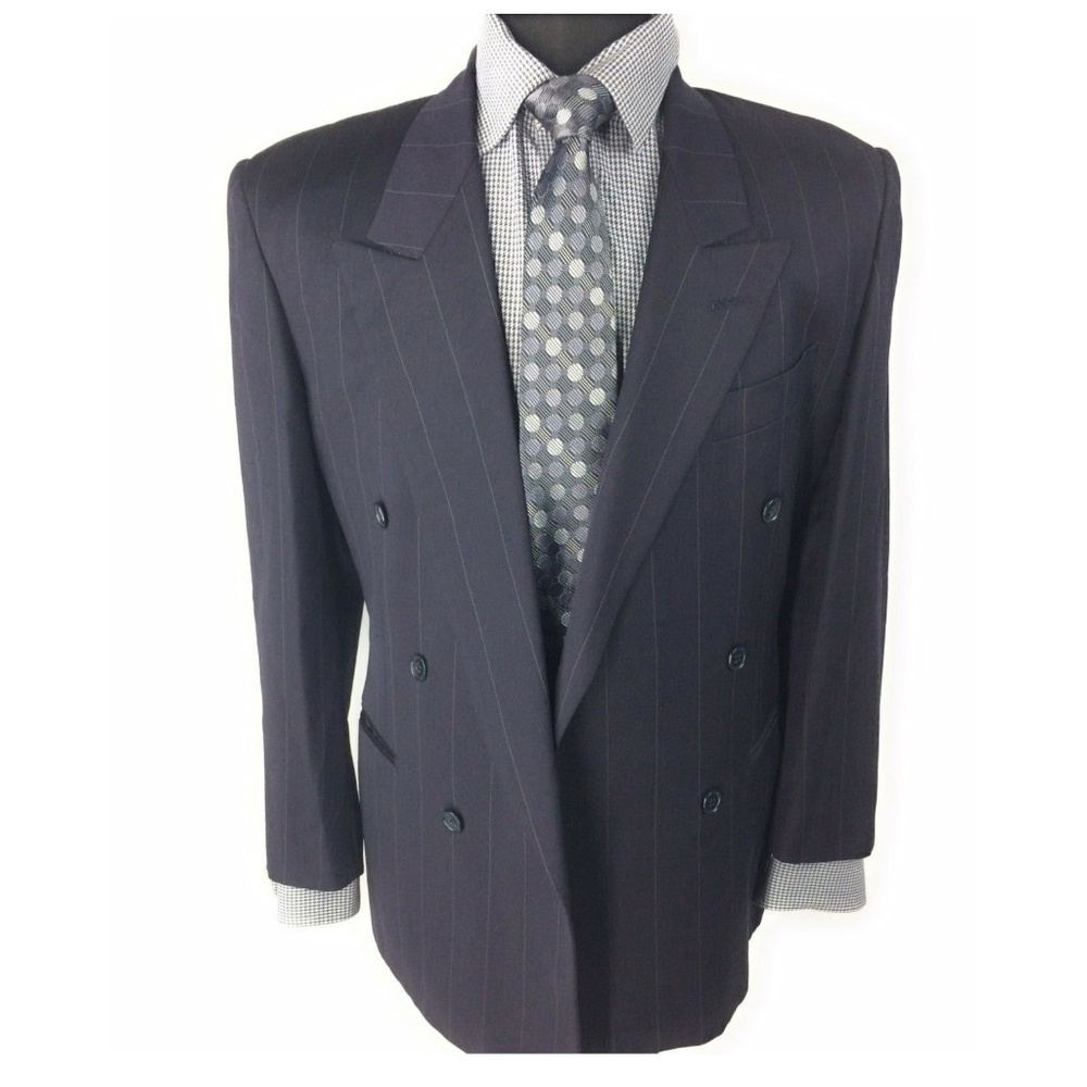 Pal Zileri Pinstripe Mens Suit Double Breasted - Picture 3 of 8